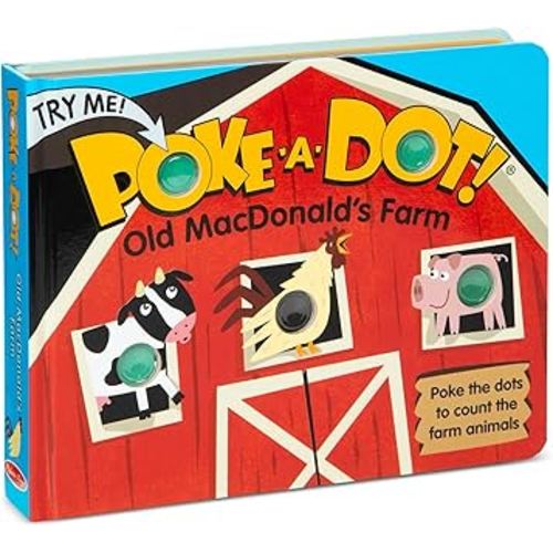 Melissa & Doug Children's Book - Poke-a-Dot: Old MacDonald’s Farm (Board Book with Buttons to Pop) - FSC Certified
