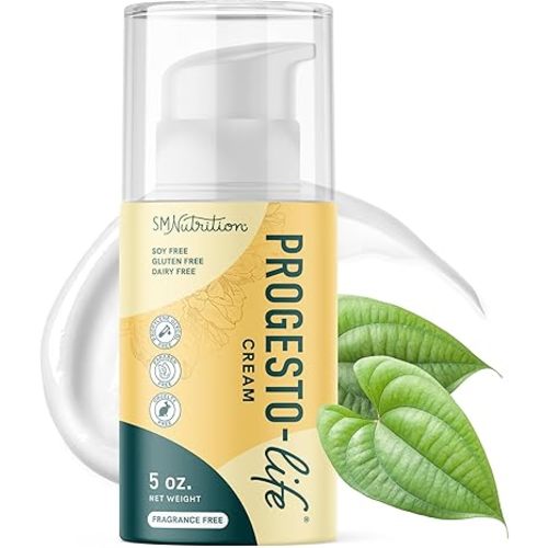 Progesterone Cream for Women 3000mg | Bioidentical From Wild Yam, Dermatologist-Tested | For Menopause & Menstrual Support | Topical ProgestoLife, Soy Free Micronized USP Progesterone (60 Servings)
