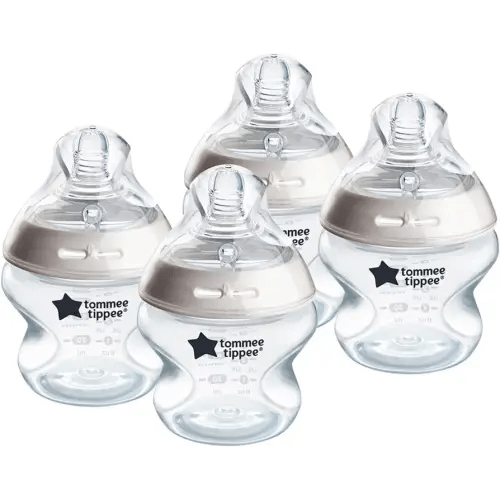 Tommee Tippee Closer to Nature Baby Bottle, Anti-Colic, Breast-like Nipple, BPA-Free - Slow Flow, 5 Ounce (4 Count)