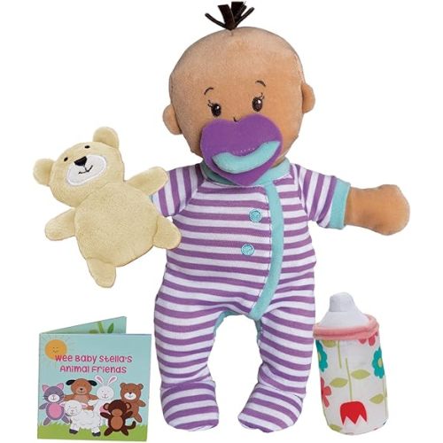 Manhattan Toy Wee Baby Stella Beige Sleepy Times Scent 12" Soft Baby Doll Set