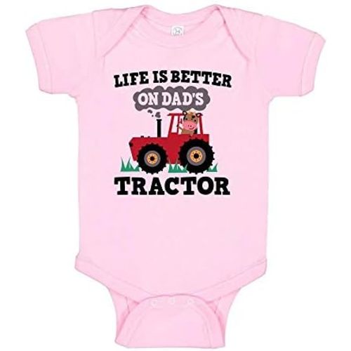TATY Kids Life Is Better On Dad's Tractor Baby Infant Bodysuit