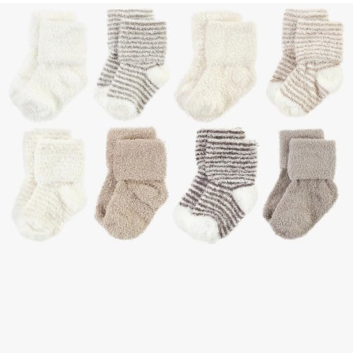 Hudson Baby Baby Girls' Cotton Rich Newborn and Terry Socks