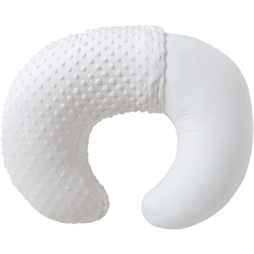 Baby Nursing Pillow and Body Positioner with Premium Slipcover for Breastfeeding for Baby Boys and Girls, Feeding Pillow with Breathable Comfortable Pillowcase (Cloud Dancer)