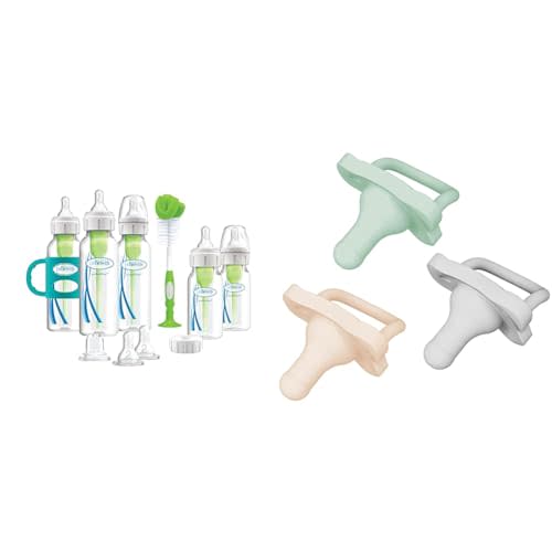 Dr. Brown's Anti-Colic Options+ Bottle to Sippy Gift Set with Silicone Pacifier 3-Pack
