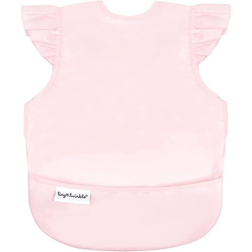 Amazon.com: Tiny Twinkle Mess Proof Baby Bib - Waterproof & Lightweight Baby-Led Weaning Apron | 100% Recycled Polyester, Easy Clean & Machine Washable (Rose, Small 6-24 Months) : Baby