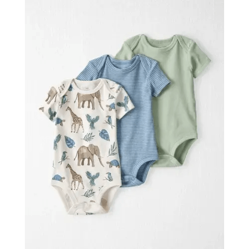Baby 3-Pack Organic Cotton Bodysuits - Little Planet | Carter's