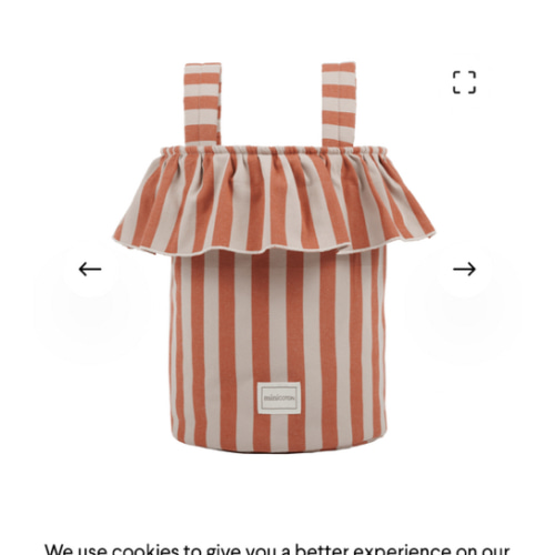 Basket Stripes - Rose + Red - Minicoton