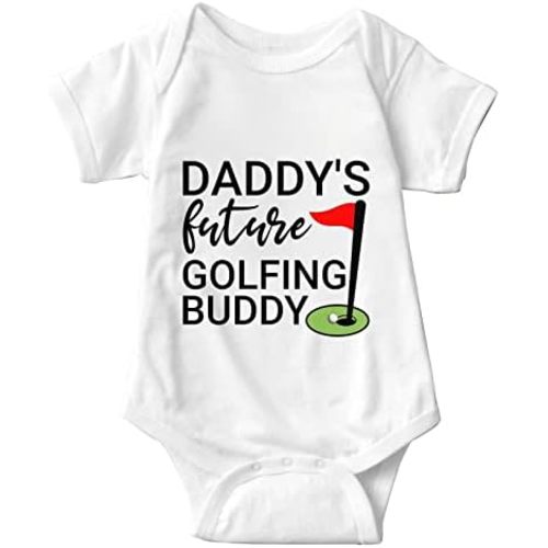 listery Daddy's Future Golfing Buddy Bodysuit Golf Infant Daddys Golf Buddy Golf Romper Baby Girl Boy Baby Golf Unisex