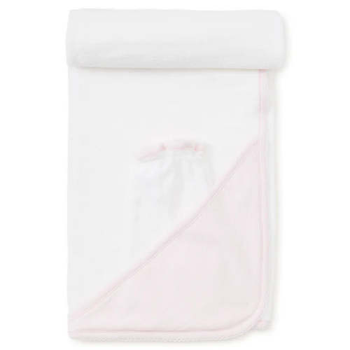 Kissy Dots Towel With Mitt (Pink/White)