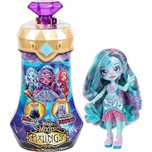 Magic Mixies Pixlings. Marena The Mermaid Pixling. Create and Mix A Magic Potion That Magically Reveals A Beautiful 6.5" Pixling Doll Inside A Potion Bottle! Gifts for Kids, Ages 5+