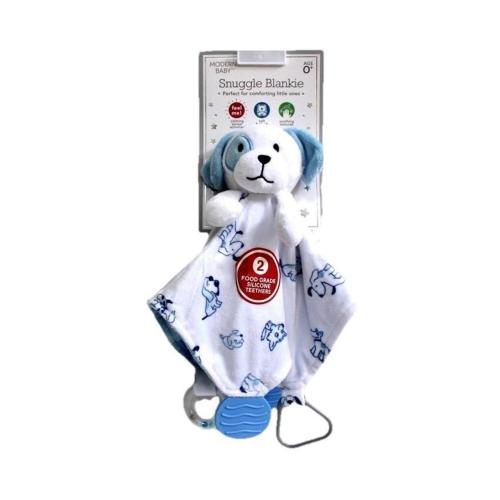 NWT Modern Baby Blue Puppy Dog Snuggle Lovey Infant...