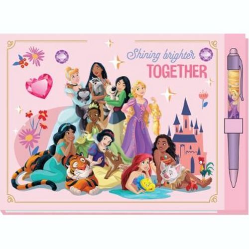 Disney Princess Deluxe Autograph Book with Pen – Official Licensed Disney Keepsake Notebook for Character Signatures and Memories