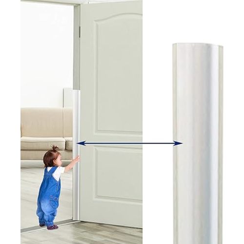 Happlife Finger Pinch Door Guard - Door Protector for Kids - Baby Finger Pinch Guard Door Stopper - Shield for 90 & Probably 180 Degree Doors (Set) - Guard for Door Finger Child Safety.