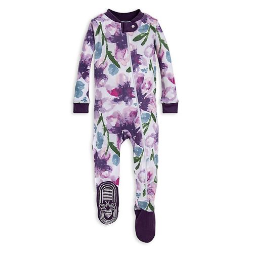 Burt's Bees Baby®  - 12 Months Organic Cotton Watercolor Daylily Footed Pajama in PurpleBurt's Bees Baby®