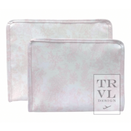 TRVL Roadie - Bunny Toile Pink – Classy Thread Embroidery and Gifts