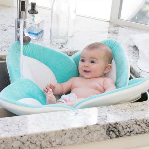 Baby Bath Pad for Bathtub Sink Flower Mat Tub Petal Soft Supports Lounger Seat