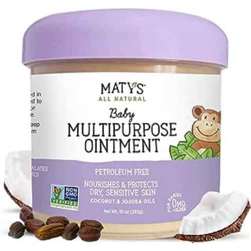 Amazon.com: Matys Multipurpose Baby Ointment, All Over Gentle Skin Protection for Newborns & Up, Soothes Dry Irritated Skin, Diaper Rash, Cradle Cap, Drool Rash & More, Petroleum Free, Fragrance Free, 10 oz tub : Baby