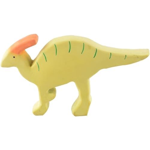 Tikiri My First Dino Baby Parasaurolophus Natural Rubber Toy (Green)