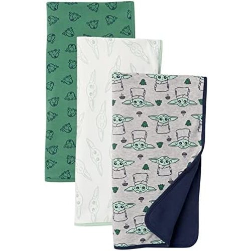 Amazon Essentials Disney | Marvel | Star Wars Unisex Kids' Swaddle Blankets, Pack of 3