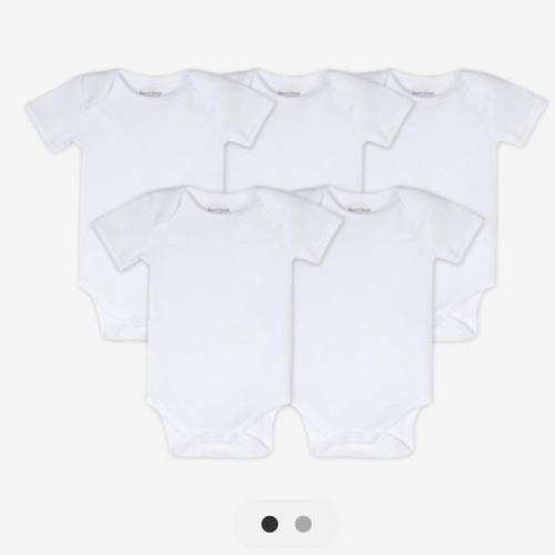 Burt's Bees Baby Unisex Organic Cotton Short and Long Sleeve Bodysuits, 5-Pack