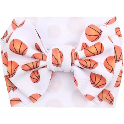 J&J Boutiques Basketball 7" Bow Headwrap - Baby Girls upto 4 years