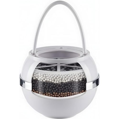 Crystal Quest Premium Bath Ball Water Filter for Bathtub - white