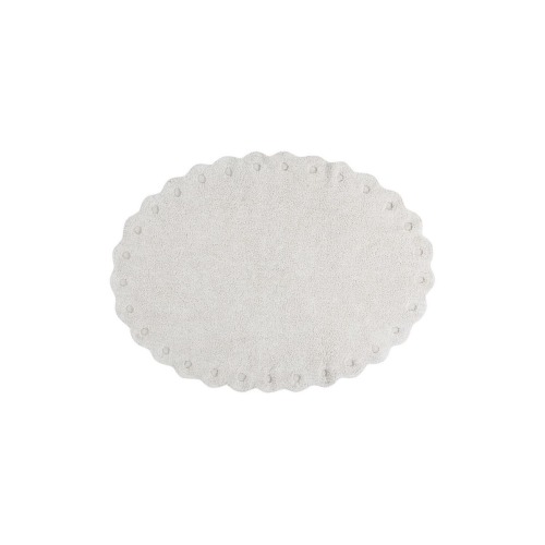 Polka Dot Washable Cotton Blend Round Rug