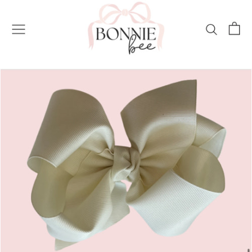 Antique White Grosgrain Bow