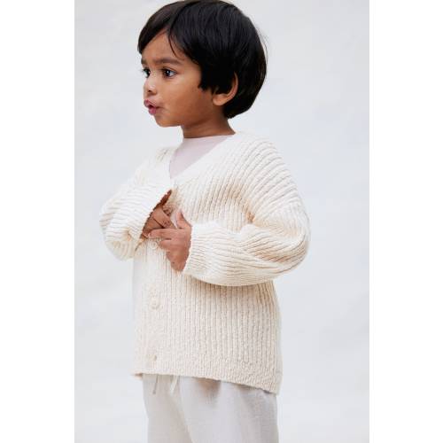 OVERSIZED BOUCLÉ-KNIT CARDIGAN