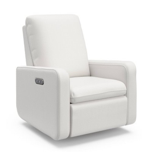 Graco Teddi Power Recliner Accent Chair, Color: Ivory Basketweave