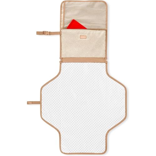 Skip Hop Portable Baby Changing Pad, Pronto, Beige Swirl Dot