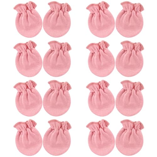 BQUBO Newborn Infant Toddler Mittens No Scratch Cotton Elastic Wrist Gloves Hypoallergenic for 0-6 Months Baby Boys Girls
