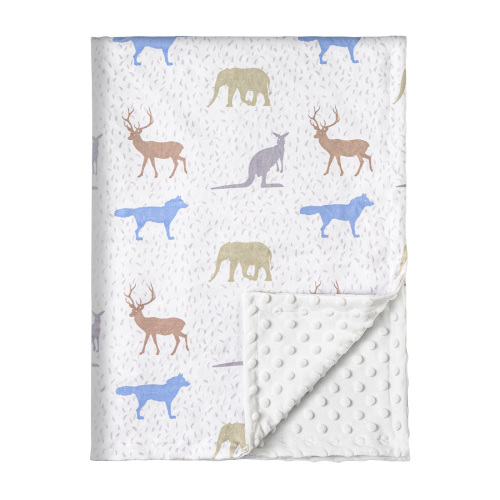 Gllquen Baby Super Soft Plush Minky Blanket with Double Layer Dotted Backing for Newborn Infant Toddler for Boys Girls 30"x 40",Kangaroos