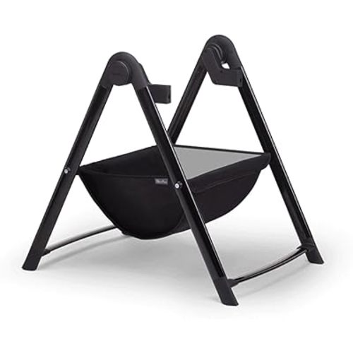 Silver Cross Wave Bassinet Stand - Portable and Foldable, Easy to Transport, Bassinet Stand with Storage Basket, Convenient and Lightweight Stand, Baby Sleep Essentials - Black