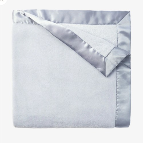 Pale Blue Coral Fleece Baby Stroller Blanket