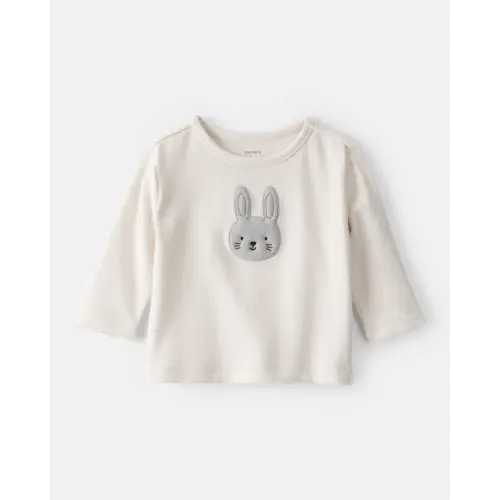 Baby Girl Bunny Long-Sleeve Tee - Ivory | Carter's