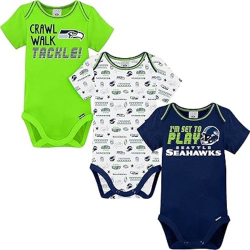 Gerber Baby NFL Team 3 Pack Short Sleeve Onesie Bodysuit