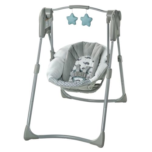 Graco Slim Spaces Compact Baby Swing Chair, Newborn/Infant Swing Seat from 2.4-11.3 kg (5.5-25 lb), Humphry