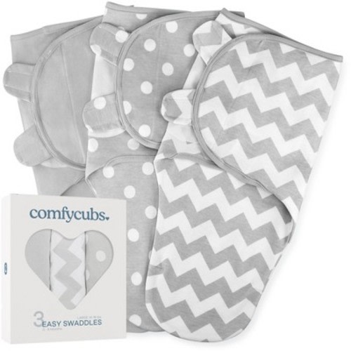 Swaddle Blankets for Baby Girl & Boy 3 Pack Sleep Sack Velcro by Comfy Cubs