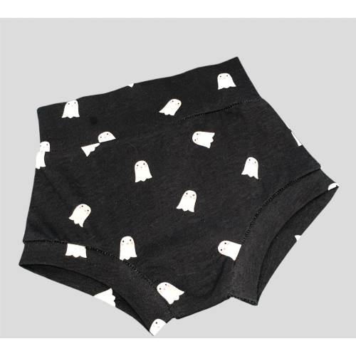 Halloween High Waisted Bummies (Size: 3-6m) Ghost Bummies, Girl Shorts, Boy Bummies, Diaper Cover
