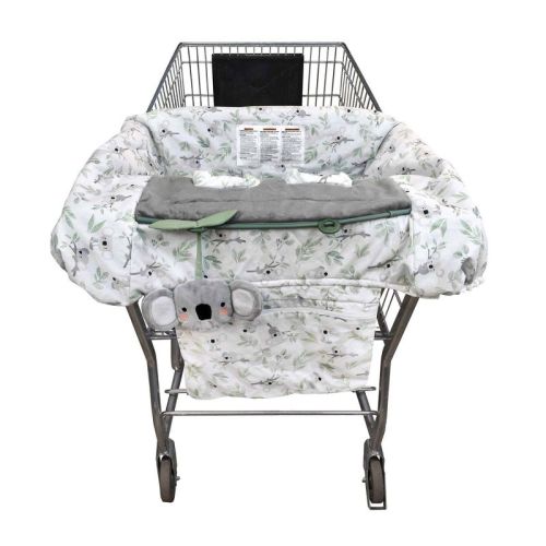 Boppy Preferred Cart Cover - Gray And Green Koalas