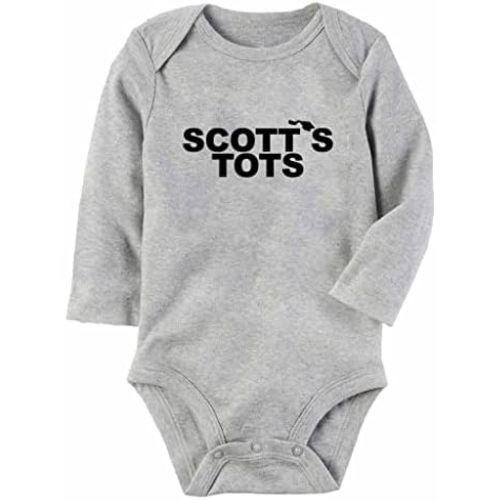 Scott's Tots Cute Bodysuit Infant Rompers Unisex Baby Short/Long Sleeve Onesie