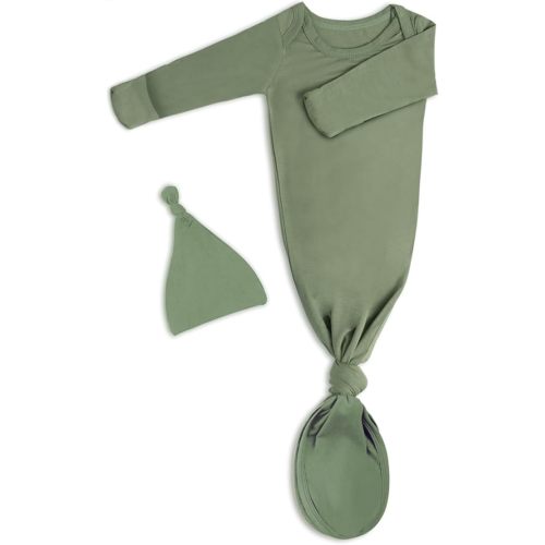 Baby Noah Newborn Knotted Gown for Boy Girls, Newborn Coming Home From Hospital Outfit, Baby Tie Gown Nightgown