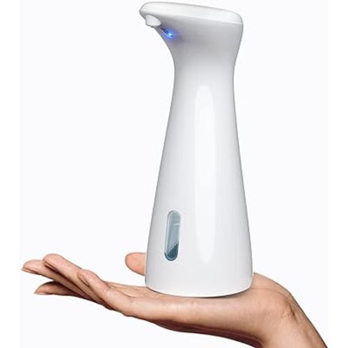 Automatic Soap Dispenser/ (2023 New)-Touchless Automatic Hand Sanitizer Dispenser, Equipped Upgraded Waterproof Base, Infrared Motion Sensor, for Kitchen, Bathroom, White