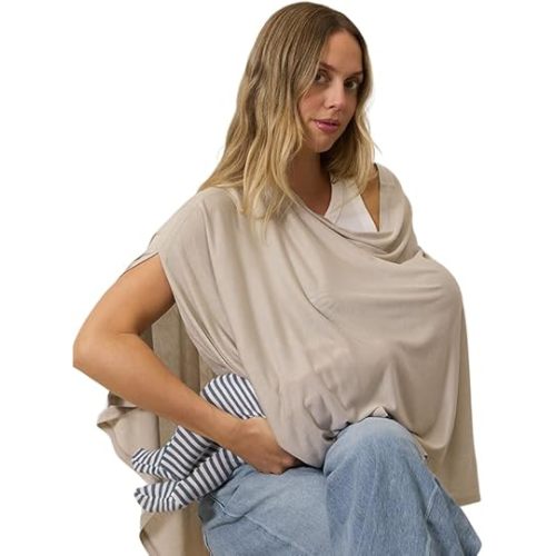 Solly Baby Nursing Cover, Ultra-Breathable, Lightweight Breastfeeding Cover-Up, Buttery-Soft Fabric, Universal Fit, Postpartum Essentials, Newborn Must Haves, Spelt