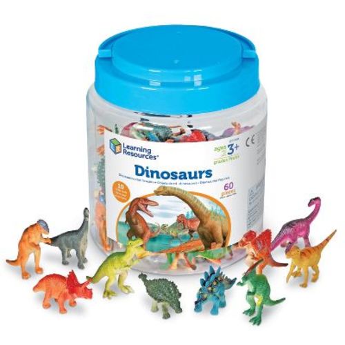 Learning Resources Dinosaur Counters, Set Of 60 Colored Dinosaurs, Ages 3+