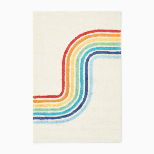 West Elm Machine Washable Rainbow Track Rug
