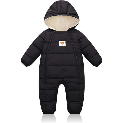 Baby Boys Snowsuit Toddler Winter Clothes Infant Coat Jacket Jumpsuit - 22888-black
