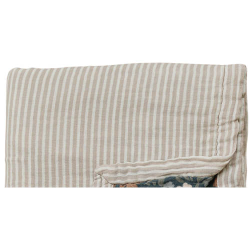 Taupe Stripe + Midnight Floral Muslin Quilt