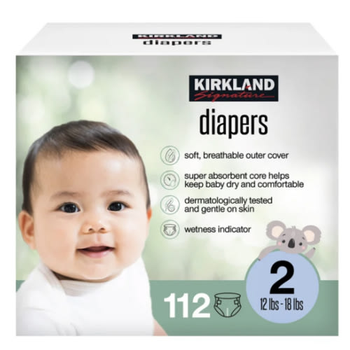 Kirkland Signature Diaper Size 2, 112-count | Costco